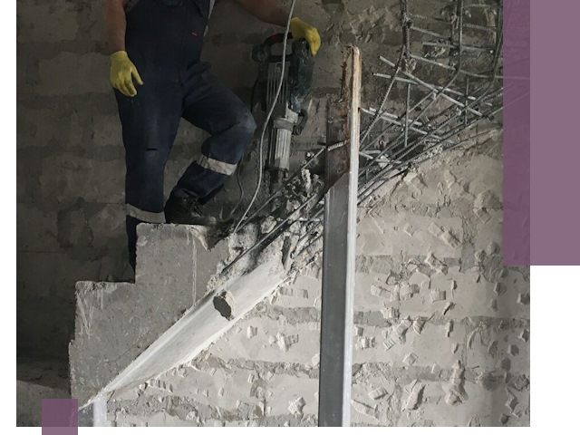 Демонтаж металлических и бетонных лестниц в Тобольске