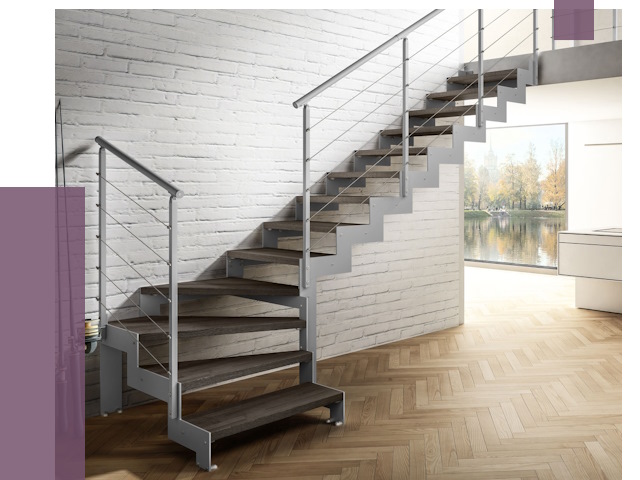 Г-образные лестницы под ключ в Тобольске от 36855 руб. | ПРОЛЁТ-Тбл