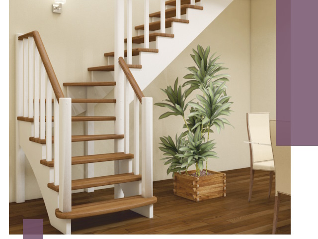 Г-образные лестницы под ключ в Тобольске — изготовление и монтаж