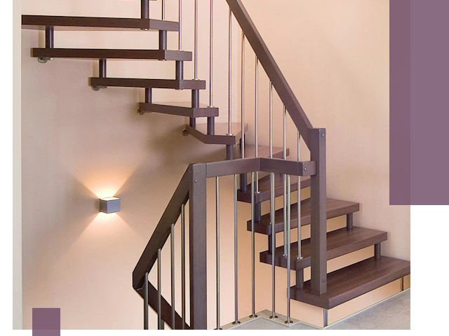 Изготовление лестниц на больцах в Тобольске под ключ