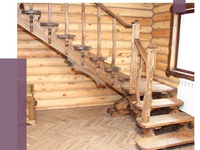 Лестницы в баню в Тобольске от 19012 руб. — изготовление | ПРОЛЁТ-Тбл