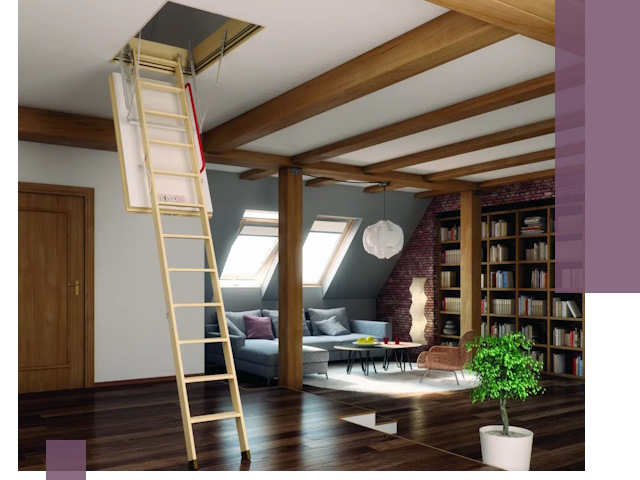 Чердачные лестницы под ключ в Тобольске: изготовление и монтаж