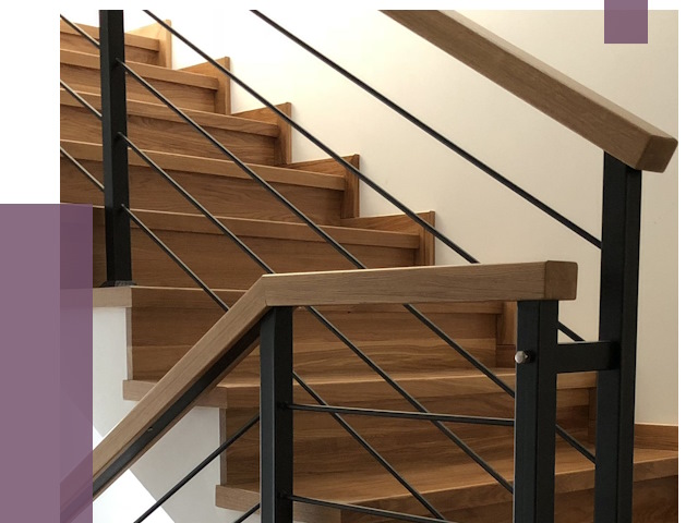 Обшивка металлической лестницы деревом в Тобольске от 4321 руб. 