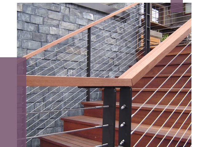 Тросовые перила под ключ в Тобольске от 7727 руб. 