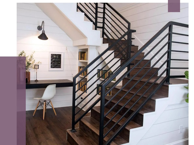 Перила для лестницы в доме в Тобольске от 7371 руб. — ПРОЛЁТ-Тбл