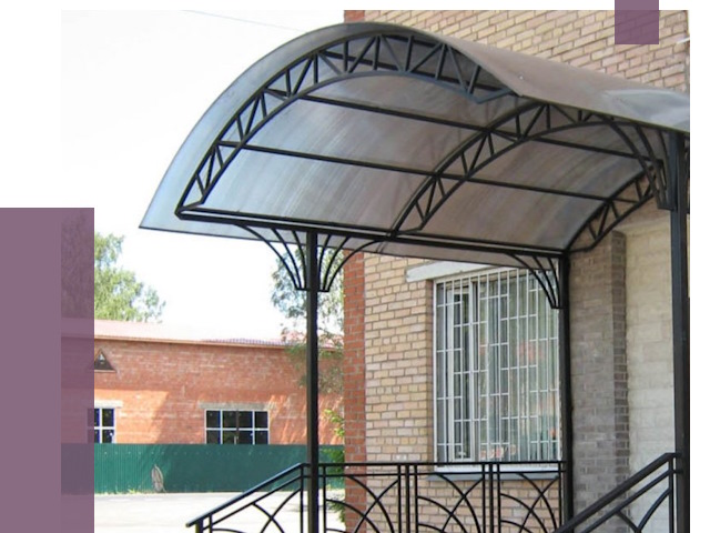 Металлические навесы и козырьки в Тобольске от 12709 руб.