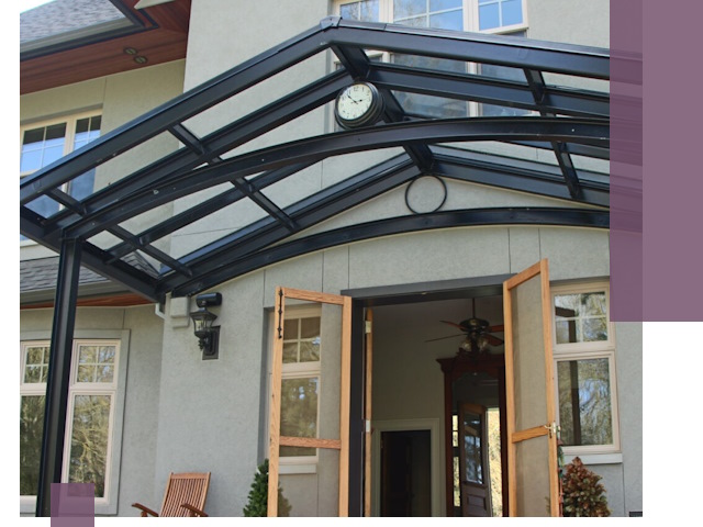 Изготовление и монтаж навесов и козырьков в Тобольске