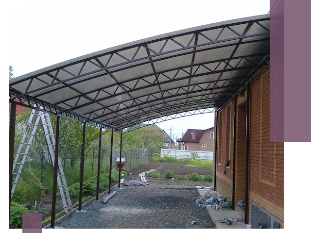 Профессиональный монтаж навесов под ключ в Тобольске