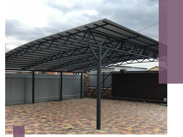 Недорогие навесы под ключ в Тобольске — изготовление и монтаж