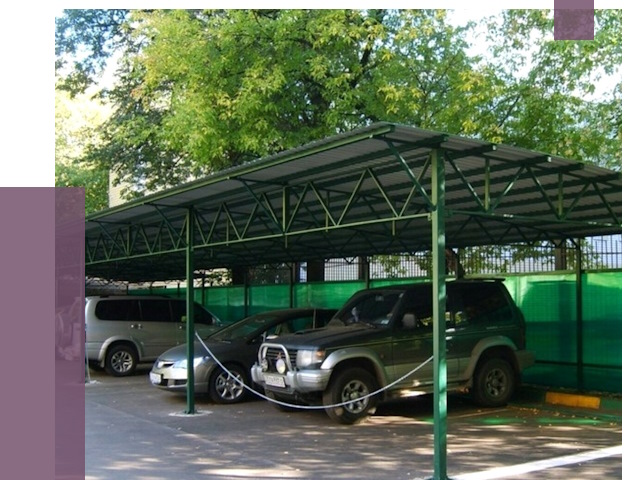 Навесы для парковки в Тобольске от 79811 руб. заказать | ПРОЛЁТ-Тбл