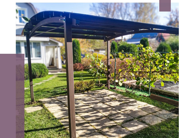 Навесы для дачи в Тобольске от 12658 руб. под ключ — ПРОЛЁТ-Тбл