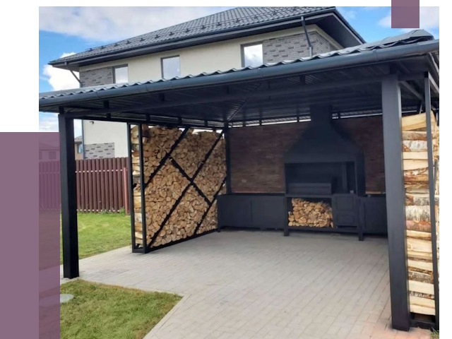 Навесы для барбекю в Тобольске от 12658 руб. под ключ | ПРОЛЁТ-Тбл