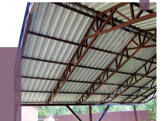 Навесы из профнастила в Тобольске от 7320 руб. | ПРОЛЁТ-Тбл