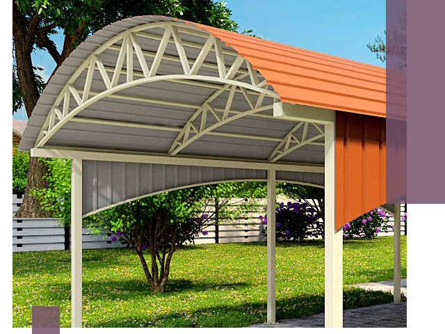 Навесы из профнастила под ключ в Тобольске — установка и монтаж