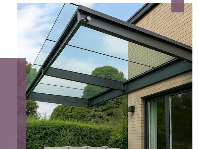 Стеклянные навесы и козырьки в Тобольске от 12200 руб.