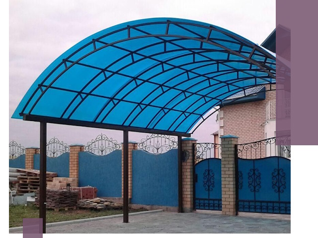 Арочные навесы под ключ в Тобольске — изготовление и монтаж