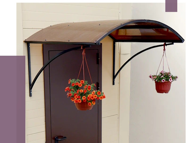 Козырьки над входом в Тобольске от 14742 руб.  | ПРОЛЁТ-Тбл