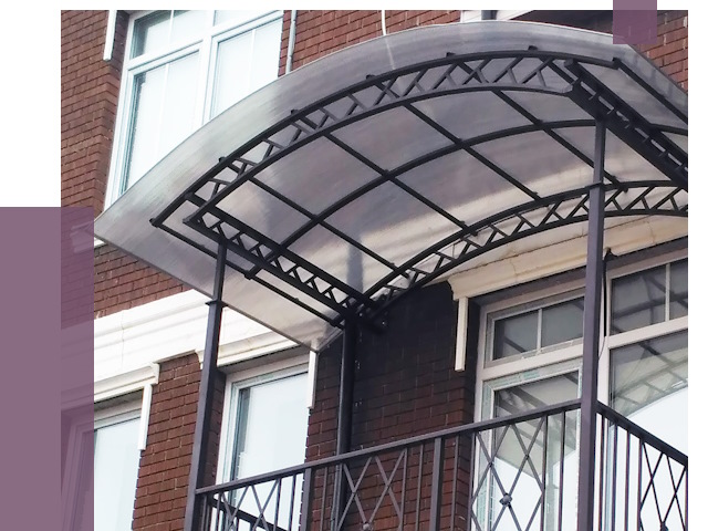 Козырьки над балконом в Тобольске от 8591 руб.  | ПРОЛЁТ-Тбл