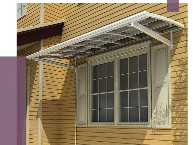 Козырьки над окнами в Тобольске от 7574 руб. — монтаж, покупки | ПРОЛЁТ-Тбл