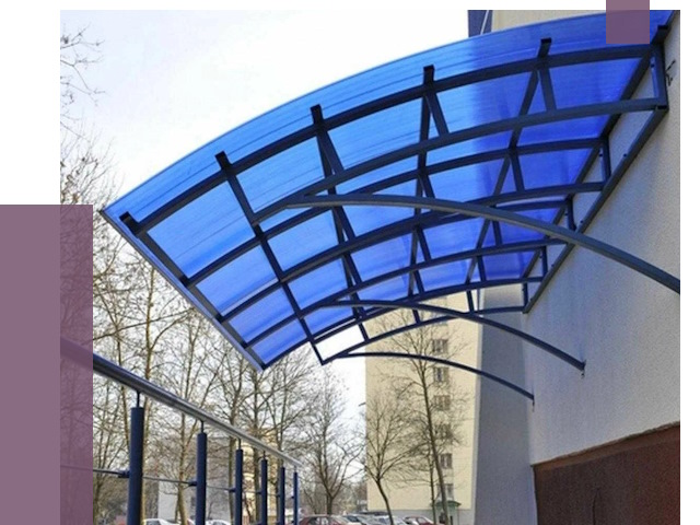 Козырьки из поликарбоната в Тобольске от 4270 руб. под ключ | ПРОЛЁТ-Тбл