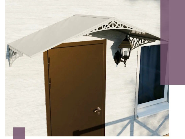 Металлические козырьки на входы и террасы в Тобольске