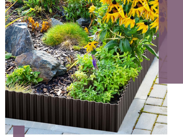 Металлические бордюры для клумб в Тобольске — производство и монтаж